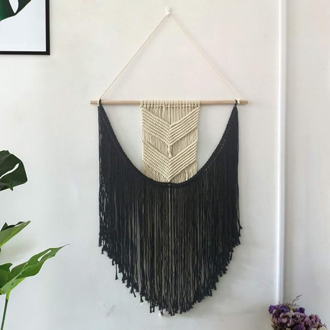 Black Macrame Cord 3mm x 109Yards,Colored Cotton Rope Craft Cord Colorful Cotton Cord Twine for Wall Hanging Plant Hangers Crafts Knitting Decorative Projects