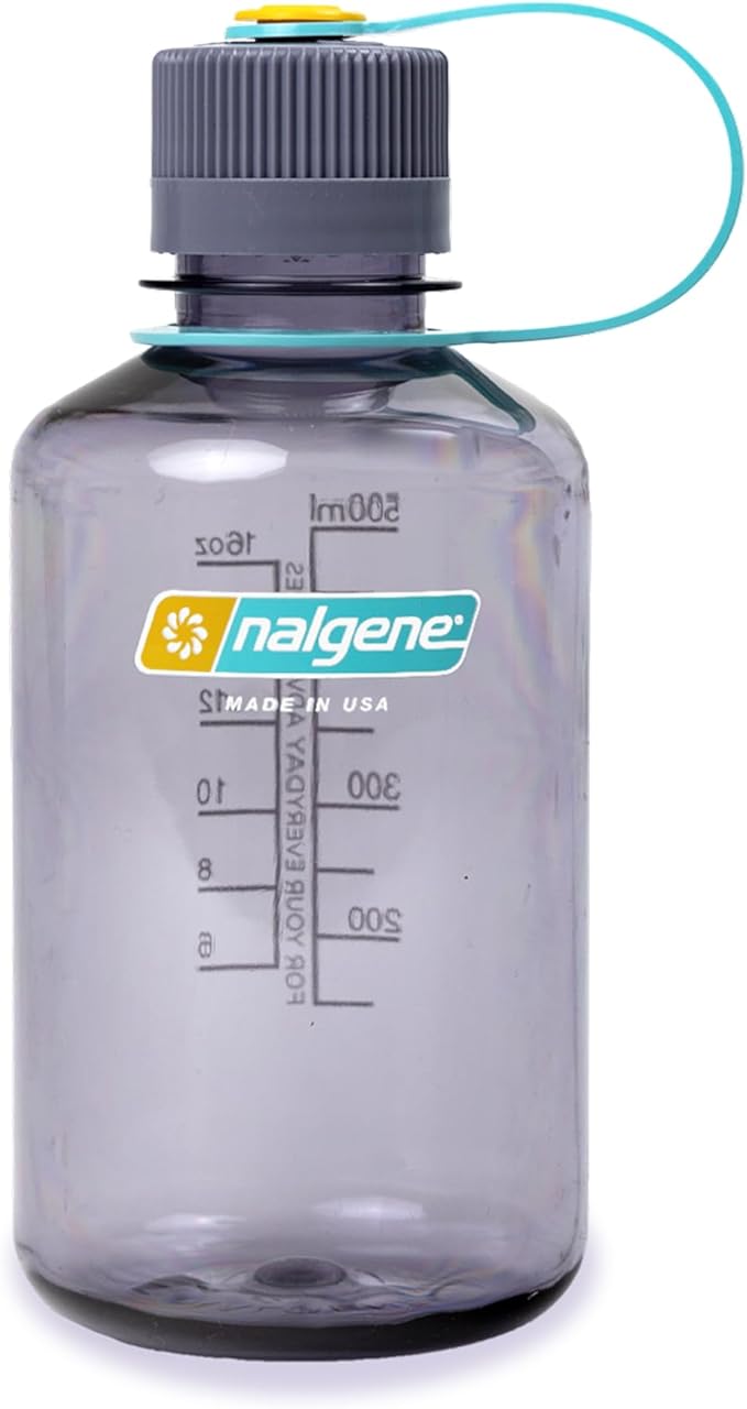 Nalgene 16 oz Narrow Mouth Water Bottle | BPA-Free, Durable & Leak Proof, Lightweight Travel Bottle, Fits In Cupholders, Aubergine