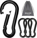 Pixel Panda 3.1&4 Inch Heavy Duty Carabiner Clips Load 1000lbs, 2&4&8Pack Large Snap Hooks for Gym, Outdoor, Swing, Hammock