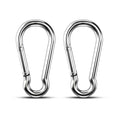 Large Carabiner Clip Hooks, 2pcs 6.2 inch Carabiners Heavy Duty, 304 Stainless Steel Spring Snap Hook Fits Camping Hanging Hiking Weight Lifting, Metal Clips for Rope or Chain