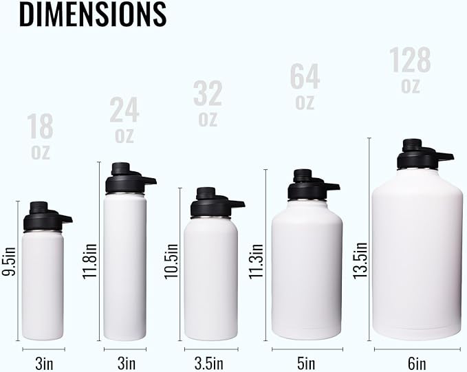 Fijinhom 32 oz Insulated Water Bottle with Handle, 304 Stainless Steel Water Bottles with Wide Mouth, Double Wall Vacuum Sports Water Bottle, BPA Free, Keep Cold and Hot, Pink