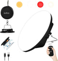 IODOO 16500mAh 60W Rechargeable Camping Light with Remote 3000LM 2700/4000/6500K LED Camping Lantern Portable IP65 Waterproof Tent Lights Power Failur