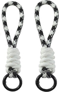 Colorful Braided Paracord Keychain, 12cm Length, Multi-Color Pack with Ring, Decorative Woven Rope Strap