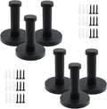 Wall Hooks Heavy Duty Coat Hooks Stainless Steel Clothes Hanger for Hanging Bathroom Towels Handbag Black 2-inch Length with 12mm Shank Dia - Pack of 6