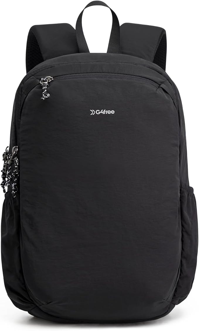 G4Free 15L Hiking Backpack Lightweight Small Travel Backpack Casual Daypack for Women Men Outdoor Campus, Black