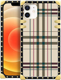 Compatible with iPhone 11 Case, Black Red Beige Stripes Luxury Golden Decoration for Girl Women Soft TPU Shockproof Protective Hard PC Back for iPhone 11
