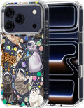 MOSNOVO for iPhone 17 Pro Case | Military Grade 6.6ft Drop Tested | Camera Control | Clear with Space Cat Design