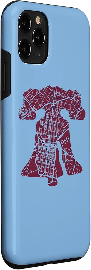 Philadelphia Street Map Liberty Bell Vintage Maroon Philly Case for iPhone 11 Pro