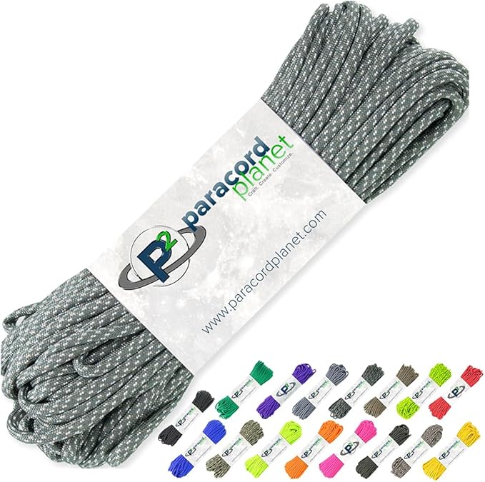Paracord Planet 100' Hanks Parachute 550 Cord Type III 7 Strand Paracord Top 40 Most Popular Colors (ACU Digital)