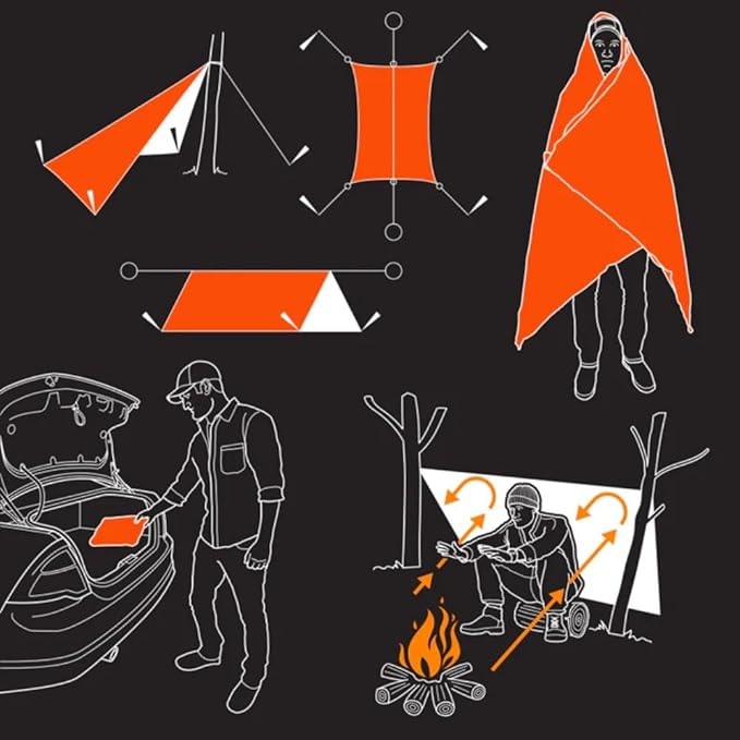 The Pathfinder School All Purpose Emergency Survival Blanket (Orange)