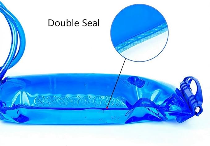 Hydration Bladder, 1.5L2L3L Water Bladder for Hiking Backpack Leak Proof Water Reservoir Storage Bag, BPA-Free Water Pouch Hydration Pack for Camping Cycling Running, Blue