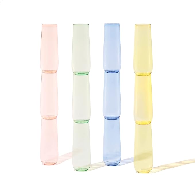 TOSSWARE POP 9oz Flute - Color Series SET OF 12, Premium Quality, Recyclable, Unbreakable & Crystal Clear Plastic Champagne Glasses