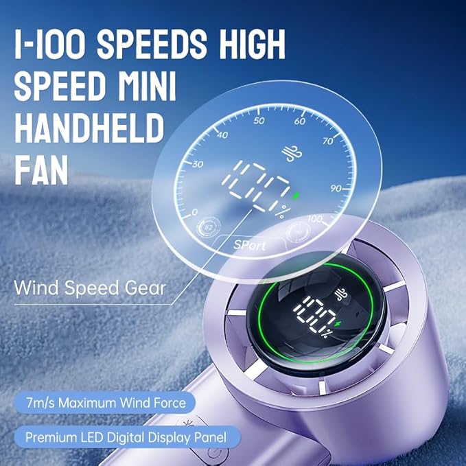 MUXNW Mini Turbo Jet Fan: Portable Small Pocket Handheld Personal Rechargeable Battery Operated USB Charger Keeping Cool In Hot Weather For Travel Beach(purple)