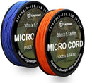 Micro Paracord, 1.18mm x 100ft Thin Mini Utility Braided Small Paracord for Crafting, DIY Project, Camping and More
