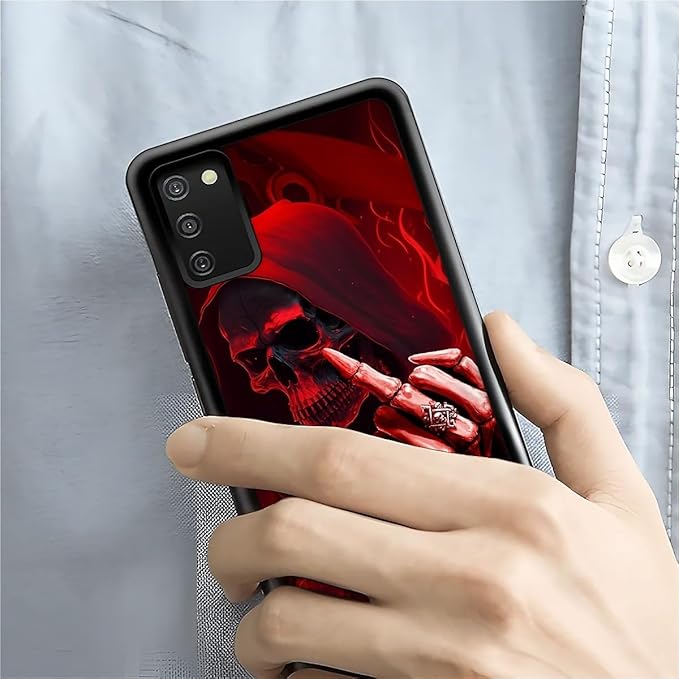 for Samsung Galaxy S20 FE Case, Gestures Funny Skull Pattern Graphic Design Girl Boy Soft Silicone Hard Acrylic Shock Protection for Samsung Galaxy S20 FE