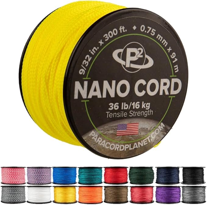 Paracord Planet Nano Cord –Lightweight Nylon Nano Paracord – Great for Arts & Crafts, Home Décor, Camping and More!