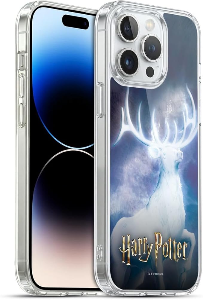 Head Case Designs Officially Licensed Harry Potter Stag Patronus Prisoner of Azkaban II Gel Case [Military Grade Protection] Compatible with Apple iPhone 14 Pro Max and Compatible with MagSafe