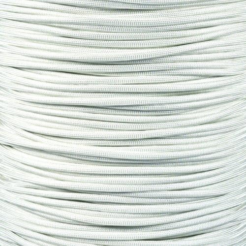 Paracord Planet | Type II Commercial Grade 425 Paracord – 425 LB Tensile Strength W/ 3mm Diameter (White, 50 FT)