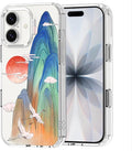 MOSNOVO for iPhone 17 Case, Shockproof Military-Grade Protection 6.6ft Drop Tested, Camera Control, Clear Phone Case for iPhone 17, Celestial Cranes Design