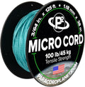 Paracord Planet Micro Paracord – Thin Braided Cord for Crafting, Fishing, and DIY Projects in 125 ft Spools – Turquoise