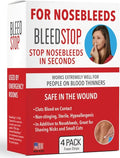 BleedStop™ Nosebleed Strips – Fast Acting Blood Coagulant Foam Inserts – Helps Clot Blood on Contact – Non-Stinging Sterile Hypoallergenic for Mild to Heavy Nosebleeds