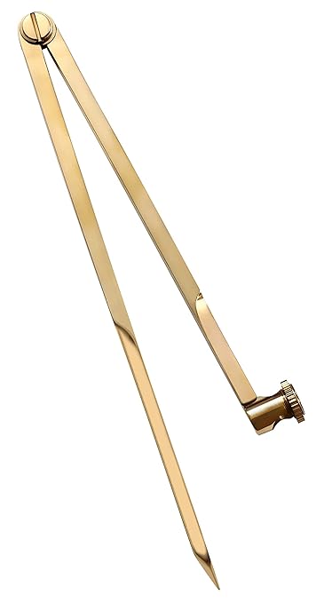 Liquidraw Navigation Compass Divider - 8 Inch (20 cm) | Solid Brass Marine Nautical Drawing & Scribing Tool | with Pencil Holder | for Accurate Navigational Plotting, Chartwork & Technical Drawing