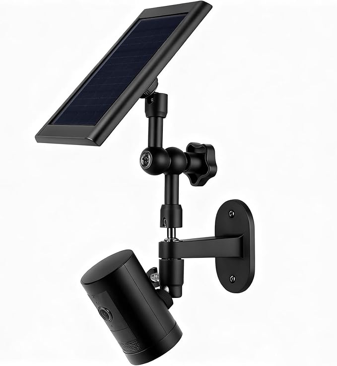 2-in-1 Wall Mount for Ring Solar Panel, Ring Stick Up Cam Battery, Spotlight Cam and Spotlight Cam Plus/Pro(Battery), Adjustable Angle to Get Maximum Sunlight for Your Solar Panel