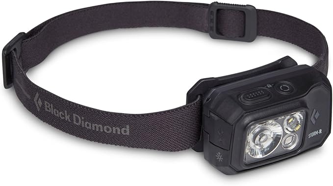 BLACK DIAMOND Storm 500-R Rechargeable Headlamp | 500 Lumens Brightness | Micro-USB Charging | Waterproof & Compact | Camping, Hiking, Running | Black