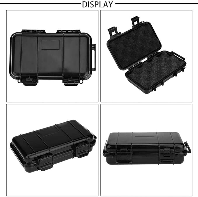 Protective Waterproof Case, Outdoor Shockproof Storage Case with Sponge for Loading Smartphone Hard Drive and Other Small Electronic Devices (B)