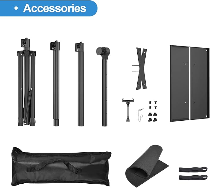 Facilife Projector Stand - Adjustable Height 22 to 63 Inches, Tripod for Laptop & Projector, Outdoor Movies