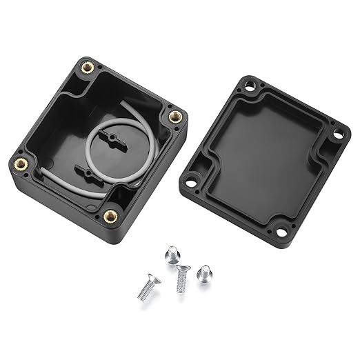 Project Box, 4 Pcs Electrical Junction Box, IP65 Waterproof Electrical Project Case, ABS Plastic Dustproof Outdoor Electrical Boxes, Electronic Junction Box Power Enclosure, 2.5x2.3x1.4 inch (A)