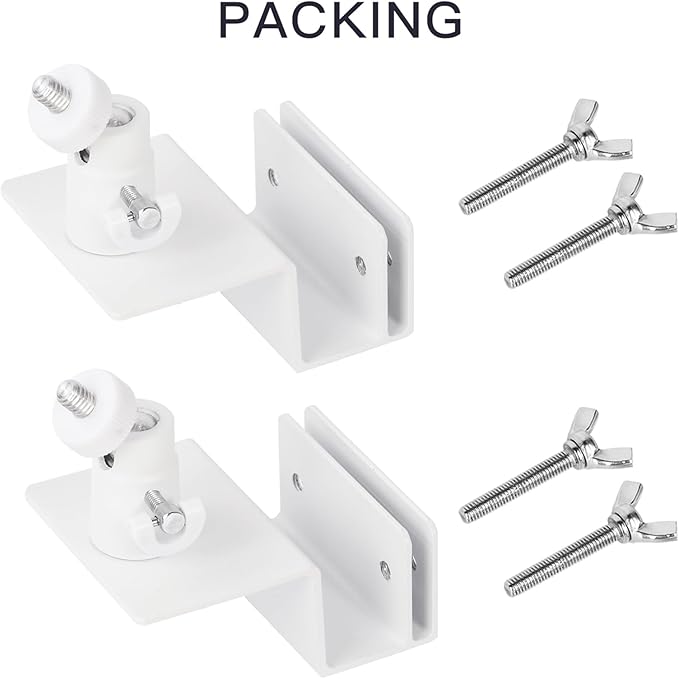 2Pack Gutter Mount Compatible with eufy Security SoloCam S220/C210, eufyCam 2C/2C Pro/S3 Pro, 3/S330, 2/2 Pro, 3C/S300, 360°Adjustable Weatherproof Mounting Bracket for Eufy Security Camera - White