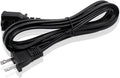 Black Extension Cord 10 Ft,2 Prong Extension Cords US Flat and Thin Male/Female Power Cable, UL Listed Perfect for Home Appliances, Office or Christmas Lights
