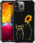 for iPhone 15 Pro Max Case, Pig Sunflower Yellow Sunshine Pattern Graphic Design Girl Boy Soft Silicone Hard Acrylic Shock Protection for iPhone 15 Pro Max