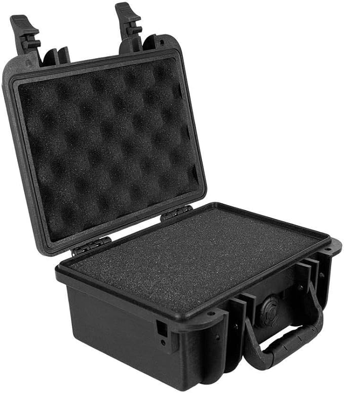Monoprice Weatherproof/Shockproof Hard Case - IP67, Customizable Foam, 10" x 8" x 4", Black - Pure Outdoor Collection