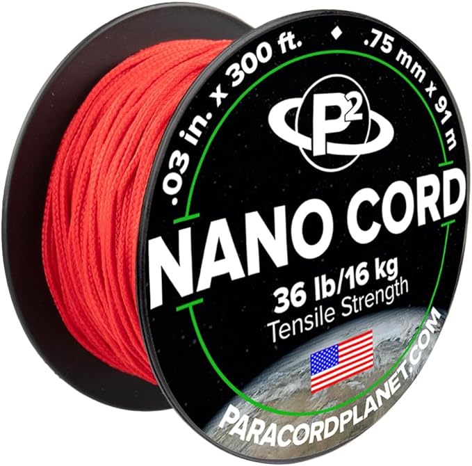 Paracord Planet Nano Cord –Lightweight Nylon Nano Paracord – Great for Arts & Crafts, Home Décor, Camping and More!