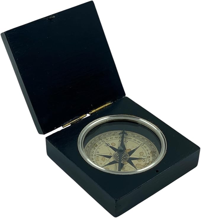 Lewis and Clark Expedition Nautical Compass, Handmade Black Rose Wooden and Brass Compass Authentic Compass,Nautical Gift, Gift for All, Unisex Gift Corporate Gift