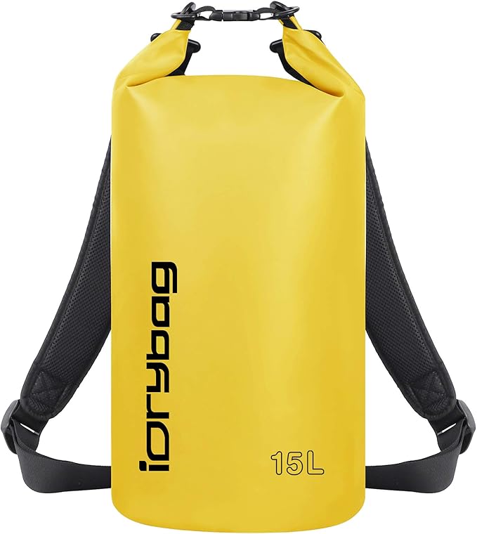 IDRYBAG Dry Bag for Kayaking Waterproof 2L/5L/10L/15L/20L, Small Dry Sack Waterproof Bag for Boating