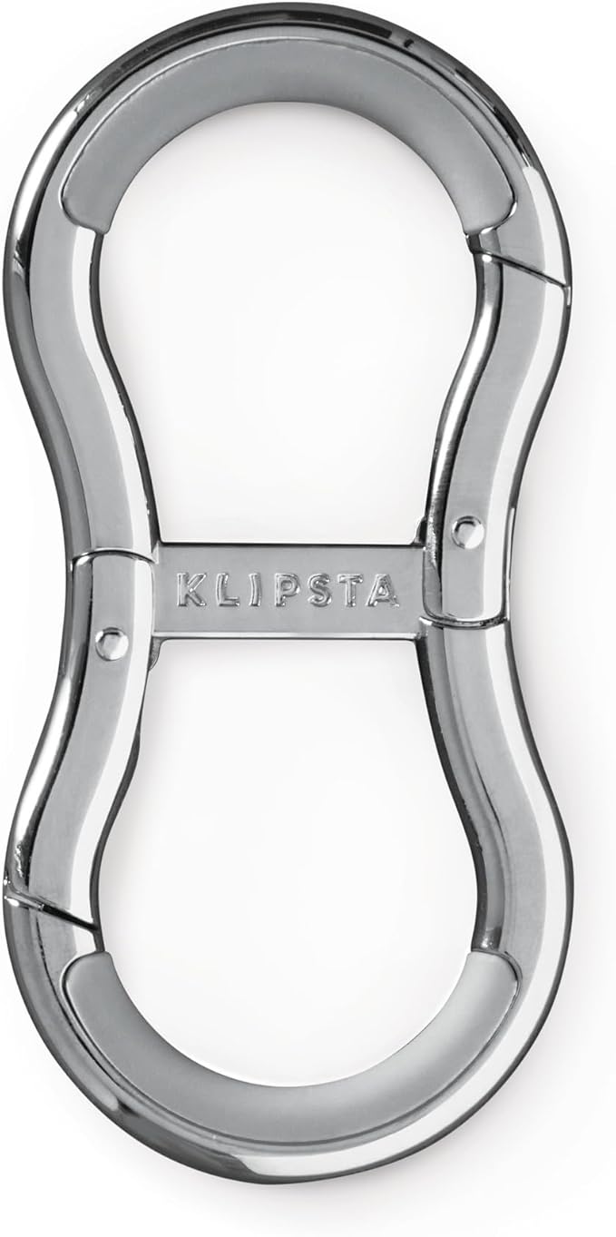 LINK Connector Clip. Women’s Keychain Clip, Fashion Carabiner for Purses & Tote Bags. 2 Secure Hooks, Holds 22lbs