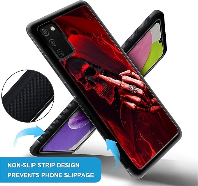 for Samsung Galaxy S20 FE Case, Gestures Funny Skull Pattern Graphic Design Girl Boy Soft Silicone Hard Acrylic Shock Protection for Samsung Galaxy S20 FE