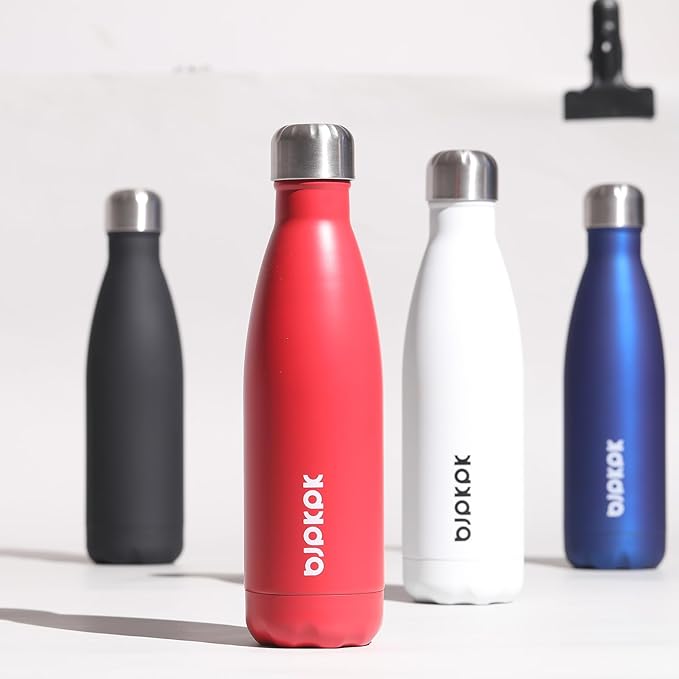 BJPKPK 17oz Insulated Stainless Steel Water Bottle Metal Water Bottles for Travel, Cherry Blossom