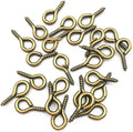 Ailifly Pack of 200,Multipurpose Alloy Eye Bolts Hook Screw Eye Nails Pin Bail for DIY Jewelry Making Accessaries (Bronze, 5x10mm(M))
