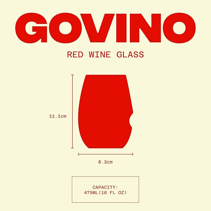 GOVINO Unbreakable Plastic Wine Glasses - Stemless Shatterproof Tritan Glassware, Fancy Cups That Look Like Glass, 16oz, Set of 8