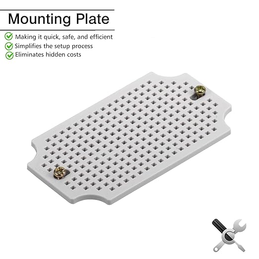 QILIPSU Junction Box with Mounting Plate 110x80x70mm, Clear Cover Plastic DIY Electrical Project Case IP67 Waterproof Dustproof Enclosure Grey (4.3"x3.1"x2.8")