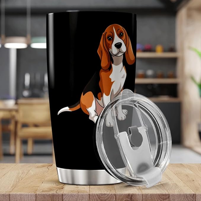 CUBICER Cartoon Beagle Dog Design 20 Oz Stainless Steel Tumbler For Lovers And Pet Owners Travel Mug Outdoor Insulated Bottle Tea Drink Coffee Heat Iced Hot Cool