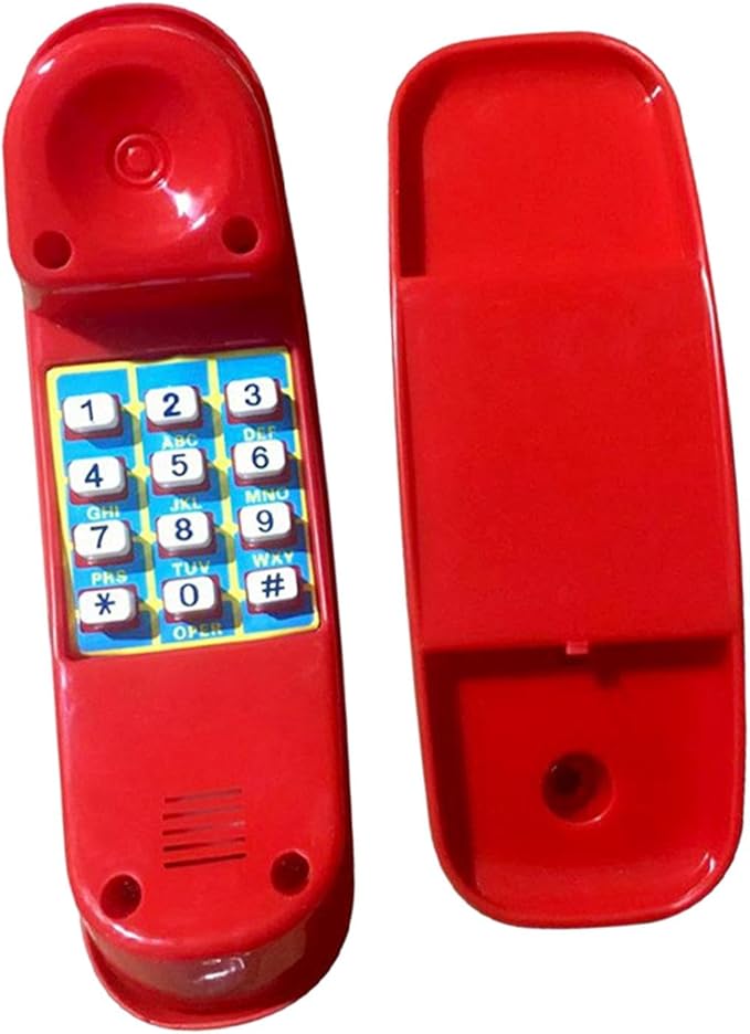 Amagogo Pretend Phone Toy Kids Climbing Frame Accessories Playground Telephone Toy Outdoor Equipment Function Easy Mounting Suitable for Children Play Swing T, Red