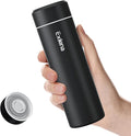 【Upgraded】Exllena Small Insulated Water Bottle 12 oz/350ml– Mini Insulated Water Bottle for Hot & Cold Drinks, Perfect Small Water Bottle for Travel, Purse...(Black)