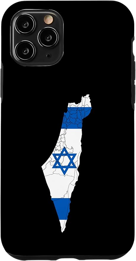 Israel National Flag Distressed Map Case for iPhone 11 Pro