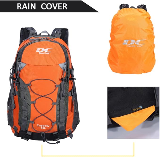 Diamond Candy Waterproof Hiking Backpack for Men and Women, Lightweight Day Pack for Travel Camping | Waterproof, Lightweight, for Travel Camping