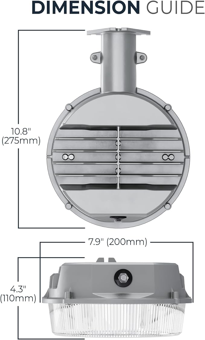 HALO ALB Outdoor Dusk-to-Dawn LED Security Area Light with 2000 Lumens, Wall or Pole Mount - Textured Gray